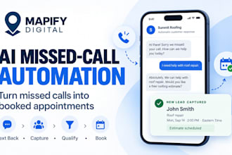 build an ai missed call text back and lead capture automation