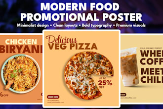 design modern food and beverage promotional poster