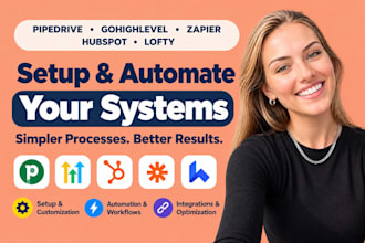 pipedrive crm setup automation gohighlevel zapier intergration hubstop crm lofty