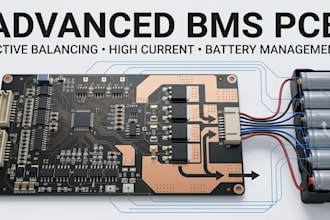 design advance bms pcb with active balancing and high current battery management
