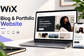 create a responsive wix blog and portfolio website