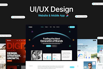 design modern figma wesbite UI UX and mobile app UI UX