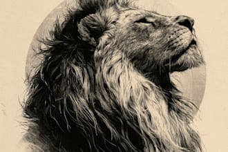 create artistic linocut illustration in my style