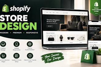 design a modern shopify store or shopify website