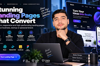 build nextjs landing page