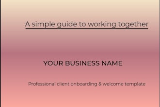 design a professional client welcome guide for your business