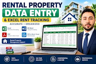 do rental property data entry and excel rent tracking
