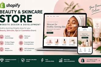 build beauty shopify store skincare website spa skincare store cosmetics website