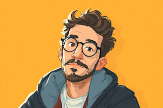detailed vector art portrait