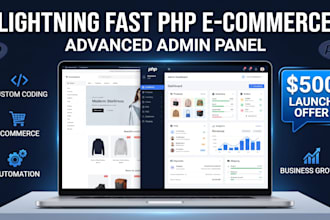 create a powerful custom ecommerce website with admin dashboard