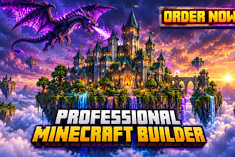 build minecraft castle, villages, base, hubs, spawns, house