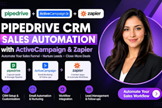create pipedrive CRM activecampaign zapier sales funnel email nurturing