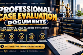 prepare a professional case evaluation document for your lawsuit
