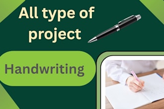 do provide elegant handwriting all kind of projects