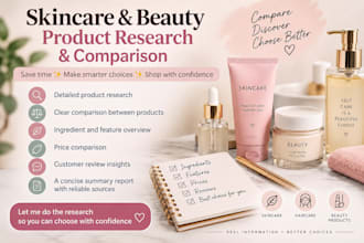 research and compare skincare and beauty products for you
