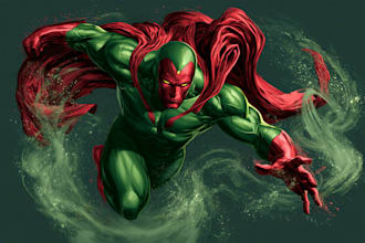 comic book illustration with comic book illustrator