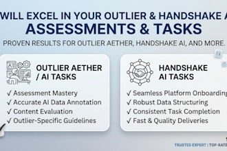 pass your assessment and task both outlier ai handshake ai