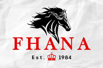 design premium luxury equestrian and horse business logo
