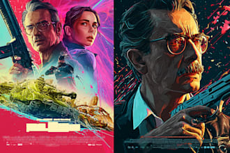 design high quality cinematic movie posters and action poster artwork