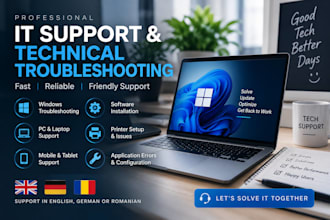 provide professional IT support and troubleshooting