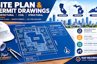civil engineering site plan city permit drawings in california michigan kentucky
