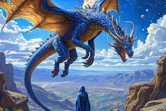 create a stunning dragon fantasy book cover