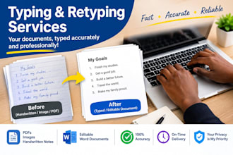 accurately type and retype your documents