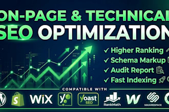 do on page SEO technical optimization and schema markup