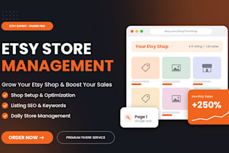 manage your etsy store and optimize listings for growth