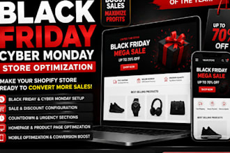 design black friday and cyber monday promotional graphics for your shopify store