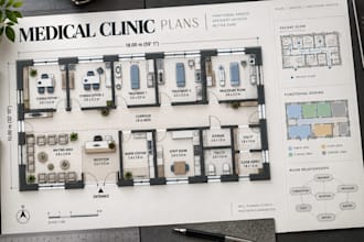 design medical clinic flor plans, treatment rooms with efficient layouts