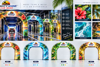 design modern signage and archway graphic