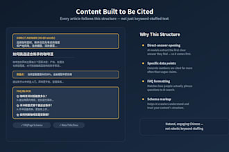 write SEO and GEO ready chinese content and articles