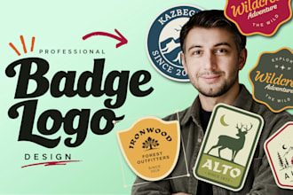 create a professional badge and emblem logo