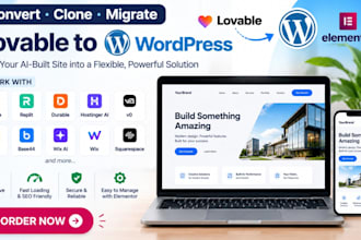 convert lovable to wordpress, figma to wordpress, elementor website