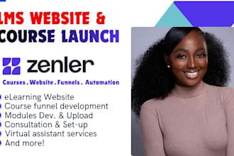 set up all in one new zenler lms, online course business funnel automation