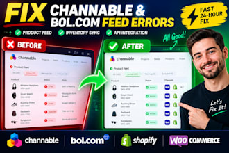 fix channable, bolcom product feed, feed errors, inventory sync,API integration