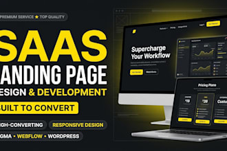 design and develop a high converting saas landing page