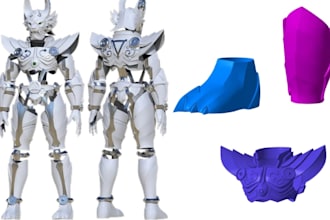 design 3d wearable cosplay creation cosplay armor pieces  anime for 3d printing