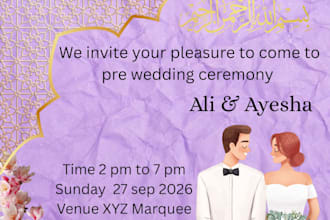 design digital digital wedding and invitation cards in canva