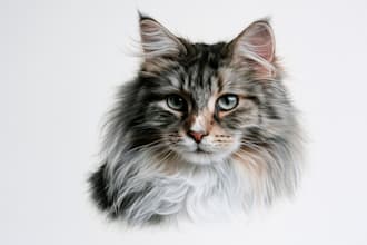 awesome custom pet portrait, dog portrait, cat portrait