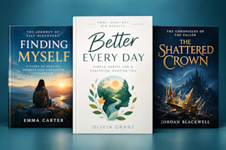 design unique fantasy book cover and dark romance, ebook cover design
