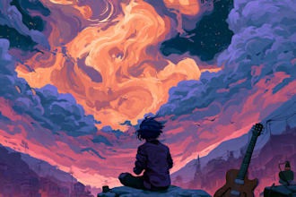create illustrated music cover art for your song or album
