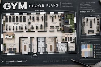 design gym floor plans, fitness layouts with equipment placement plans