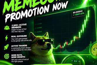 promote your memecoin to my insder group with 3000 members