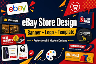 design professional ebay store banner logo and listing