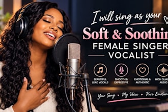 sing as soft and soothing female singer, vocalist