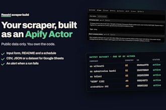 build a custom apify actor or web scraper for public data