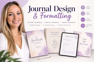 journal design journal formatting  journal canva design digital journal layout