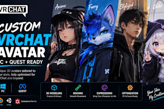 create a custom optimized vrchat avatar for PC and quest